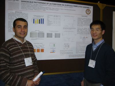 Jad Jabor and Ling Huang standing at their lovely poster at the Monday poster session.