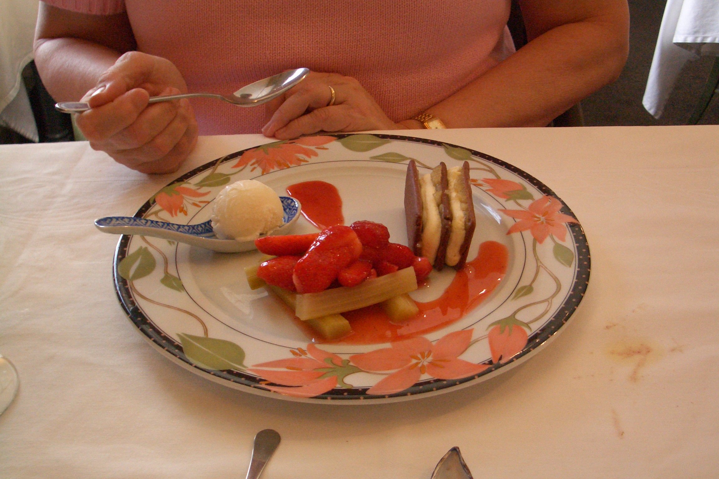 Strawberries and rhubarb