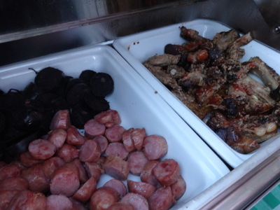 sausages and ribs
