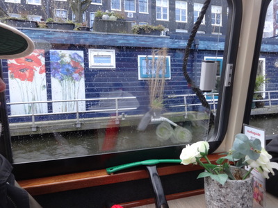 painted houseboat